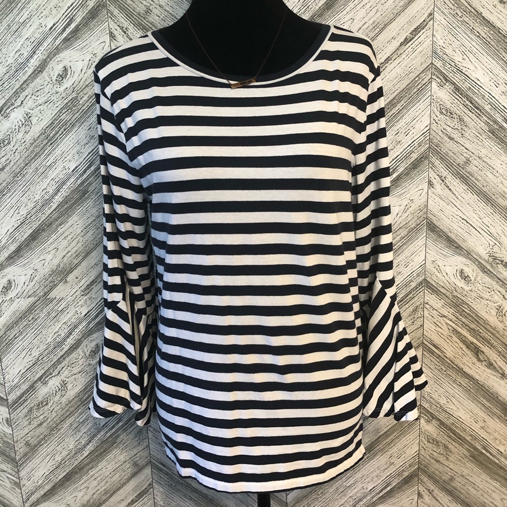 LOFT Navy/White Long Sleeve Tee, size M/L